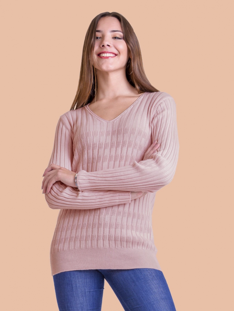 sweater escote en V
